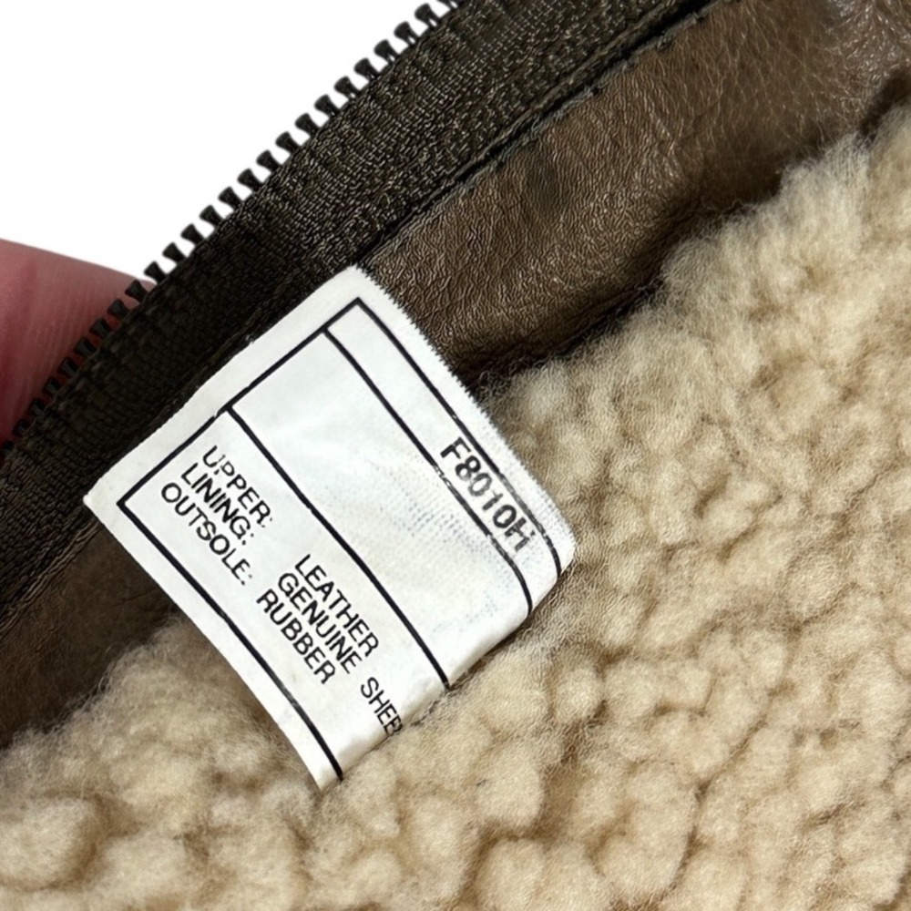 UGG Australia Jillian Tall Suede Brown Snow Boots Womens Size 7 Sherpa Round Toe - Picture 9 of 13